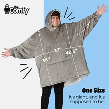 THE COMFY Original Sherpa Wearable Blanket Hood Pocket
