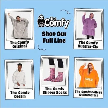 THE COMFY Original Sherpa Wearable Blanket Hood Pocket