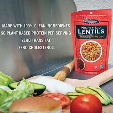 Mighty Lil’ Lentils Crunchy Snack, Texas Barbecue Flavor, 5 oz