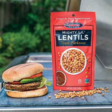Mighty Lil’ Lentils Crunchy Snack, Texas Barbecue Flavor, 5 oz