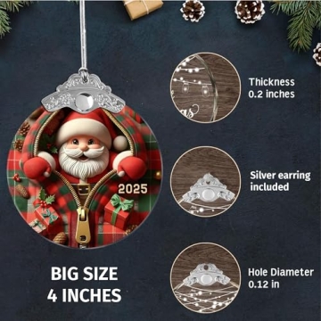 2025 Santa Claus Christmas Tree Ornament for Joyful Celebrations