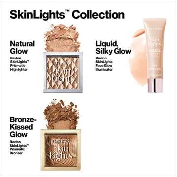 Revlon Highlighter Makeup, Skin Lights Prismatic Powder Face Makeup, Natural Glow, Shimmer Finish, 201 Daybrak Glimmer, 0.28 Oz