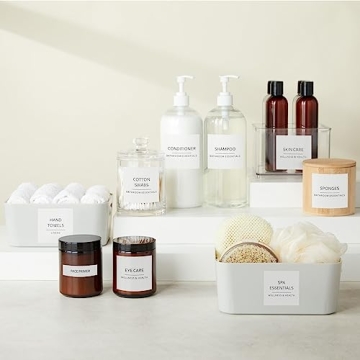 Minimalist Bathroom Labels for Easy Organization