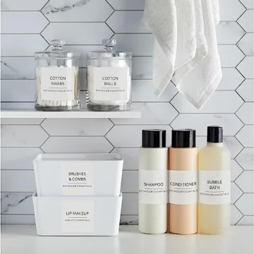 Minimalist Bathroom Labels for Easy Organization