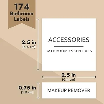 Minimalist Bathroom Labels for Easy Organization