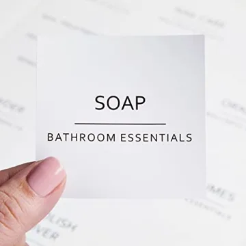 Minimalist Bathroom Labels for Easy Organization
