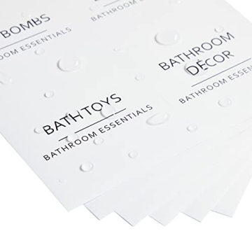 Minimalist Bathroom Labels for Easy Organization