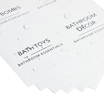 Minimalist Bathroom Labels for Easy Organization