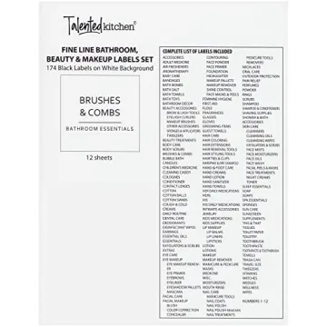 Minimalist Bathroom Labels for Easy Organization