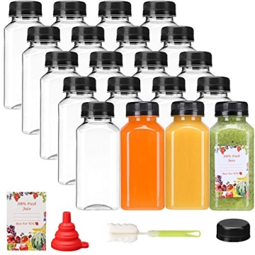 SUPERLELE Juice Bottle Set - 20 Reusable Containers for Drinks