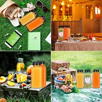 SUPERLELE Juice Bottle Set - 20 Reusable Containers for Drinks