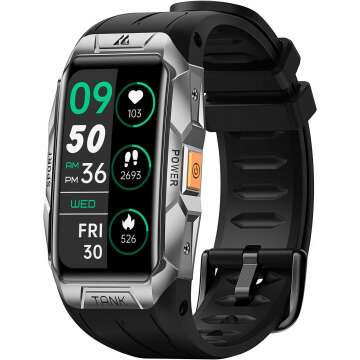 AMAZTIM 100M Waterproof Fitness Tracker with 70 Modes