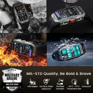 AMAZTIM 100M Waterproof Fitness Tracker with 70 Modes