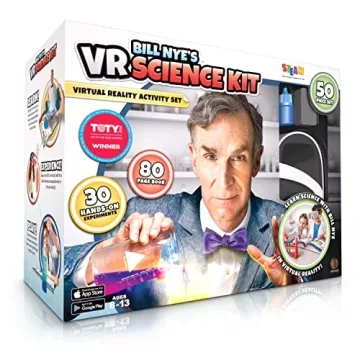 Abacus Brands Bill Nye's VR Science Kit - Virtual Reality Kids Science Kit, Book and Interactive STE...
