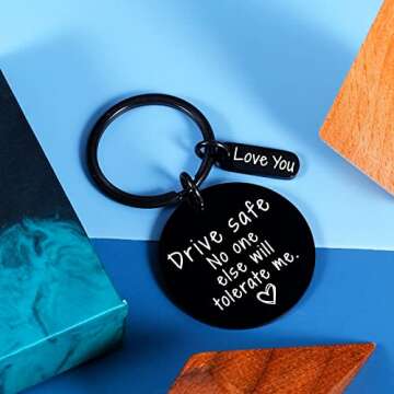 Dark Romance Merch Christmas Gifts from Wife Stocking Stuffers for Men Women Drive Safe Keychain Gifts for Girlfriend Bf Birthday Anniversary Wedding Valentines Day Gifts for Him Her Couples Husband