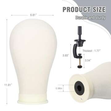 Adjustable Wig Stand with Mannequin Head Set for Cosmetology