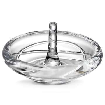 Lenox 837370 Adorn Crystal Ring Holder, 0.5 LB, Clear