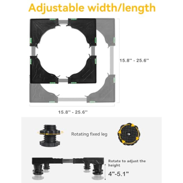 Mini Fridge Stand with Storage & Furniture Sliders