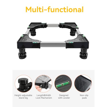 Mini Fridge Stand with Storage & Furniture Sliders