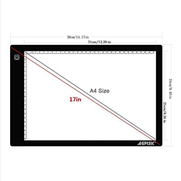 AGPtek A4 Portable LED Light Pad for Tracing and Drawing