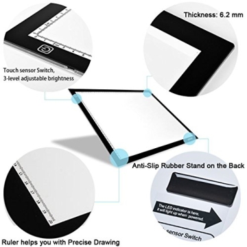 AGPtek A4 Portable LED Light Pad for Tracing and Drawing