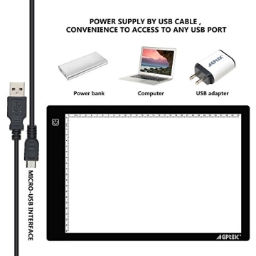 AGPtek A4 Portable LED Light Pad for Tracing and Drawing