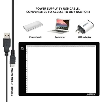 AGPtek A4 Portable LED Light Pad for Tracing and Drawing