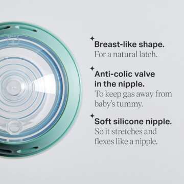 Tommee Tippee Natural Start Anti Colic BPA Free Silicone Baby Bottles, 9oz, Newborn 0+ Months, Silicone Feels Like Mother's Skin, Slow Flow Breast-Like Teat, Pack of 2