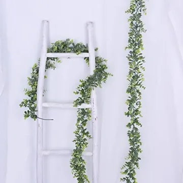 DearHouse Faux Eucalyptus Garland - 2 Pack Greenery Decor