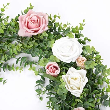DearHouse Faux Eucalyptus Garland - 2 Pack Greenery Decor