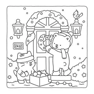 Fuzzy Hygge: Christmas Vibes Coloring Book for Adults & Teens Featuring Cozy Festive Holiday Winter Scenes with Adorable Animals Characters (Fuzzy Friends Coloring)