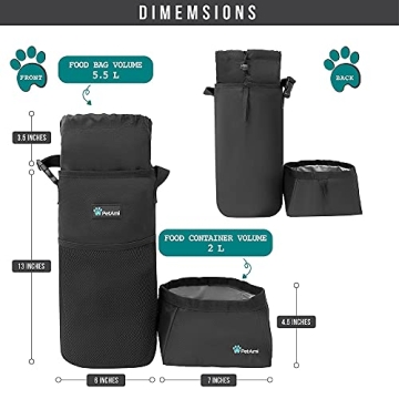 PetAmi Dog Food Travel Bag for Hassle-Free Pet Adventures
