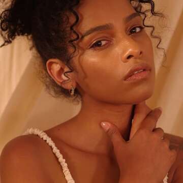 FETTERO 14K Gold Plated Earrings for Women Gold Huggie Hoops Lightweight Small Dainty Hoop Earrings Simple Trendy Hypoallergenic Hoops Jewelry Gift | Cubic Zirconia Huggie Earrings -Flower CZ