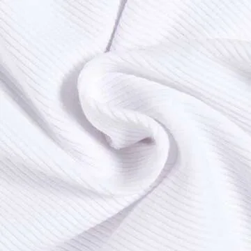 GEMBERA Womens Sleeveless High Neck Racerback Ribbed Knit Fitted Basic Cotton Cropped Tank Top (3936 White M)