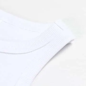 GEMBERA Womens Sleeveless High Neck Racerback Ribbed Knit Fitted Basic Cotton Cropped Tank Top (3936 White M)