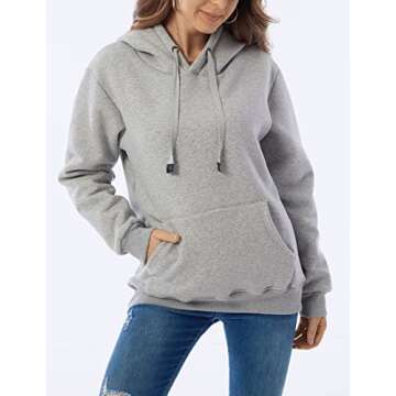 Haellun Women's Winter Sherpa Lined Pullover Hoodie