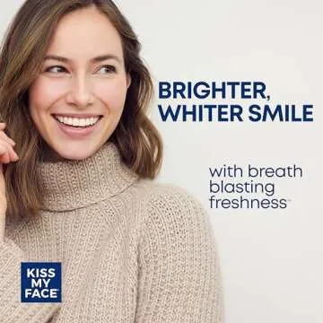 Kiss My Face Super White Toothpaste Gel, Cool Mint Flavor, Removes Plaque and Stains, Teeth Whitening Toothpaste, Fluoride Free, Vegan, 4.5 oz, 3 Pack