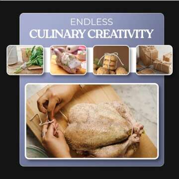 Twine String | Butchers Twine for Turkey Trussing |1.2mm Kitchen Twine String for Meat Cooking and F...