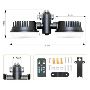Onforu LED Barn Light 100W Dusk to Dawn 6500K Adjustable Brightness