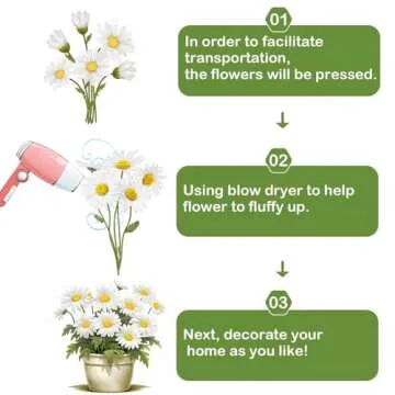 Hananona 10 Pcs Artificial Daffodils Flowers White Narcissus Spring Flower Fake Silk Flower Arrangement for Home Wedding Outdoor Front Door Decor (10, White)