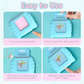 QuTZ Toddler Toys for 2 3 4 5 Year Old Boys and Girls, Autism Sensory Toys for Autistic Children, Learning Montessori Toys, Speech Therapy Toys, 224 Sight Words Talking Flash Cards