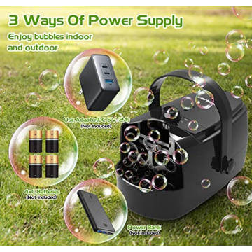 Durable Bubble Machine for Kids - 18000 Big Bubbles!