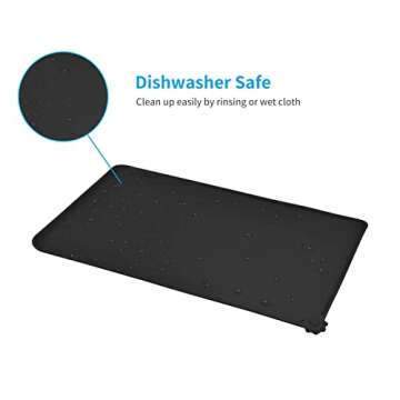 AUDWUD Silicone Pet Feeding Mat for Food and Water