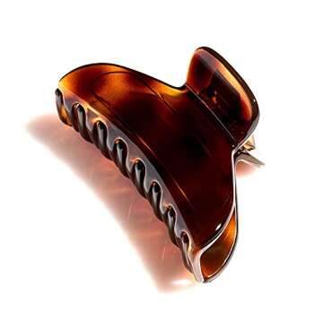 Bellefixe Premium Acetate Jaw Clips - Stylish & Durable 7cm Tortoise Hair Accessory