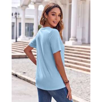 Chic Zeagoo V-Neck Summer Blouses for Women