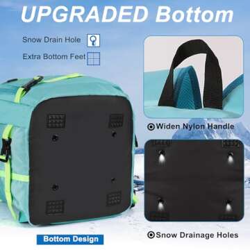 Ceadyxiao Ski Boot Bag, 55L Ski Boot and Helmet Bag for Ski Goggles, Gloves, Skis, Snowboard & Accessories