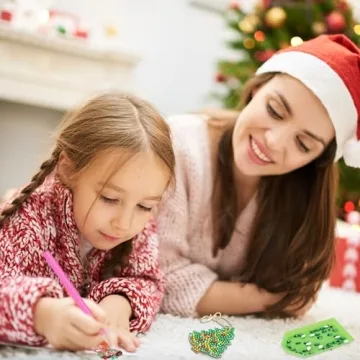 DIY Christmas Diamond Art Ornaments 5D Keychain Kits for Adults