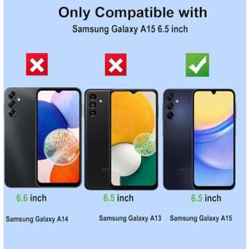 ZSHMJMJ 3 Pack Anti Blue Light Tempered Glass Screen Protector for Samsung Galaxy A15