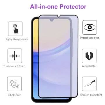 ZSHMJMJ Anti Blue Light Screen Protectors for Galaxy A15