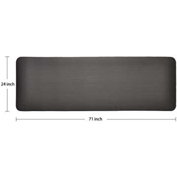 BalanceFrom Extra Thick Non-Slip Yoga Mat with Strap